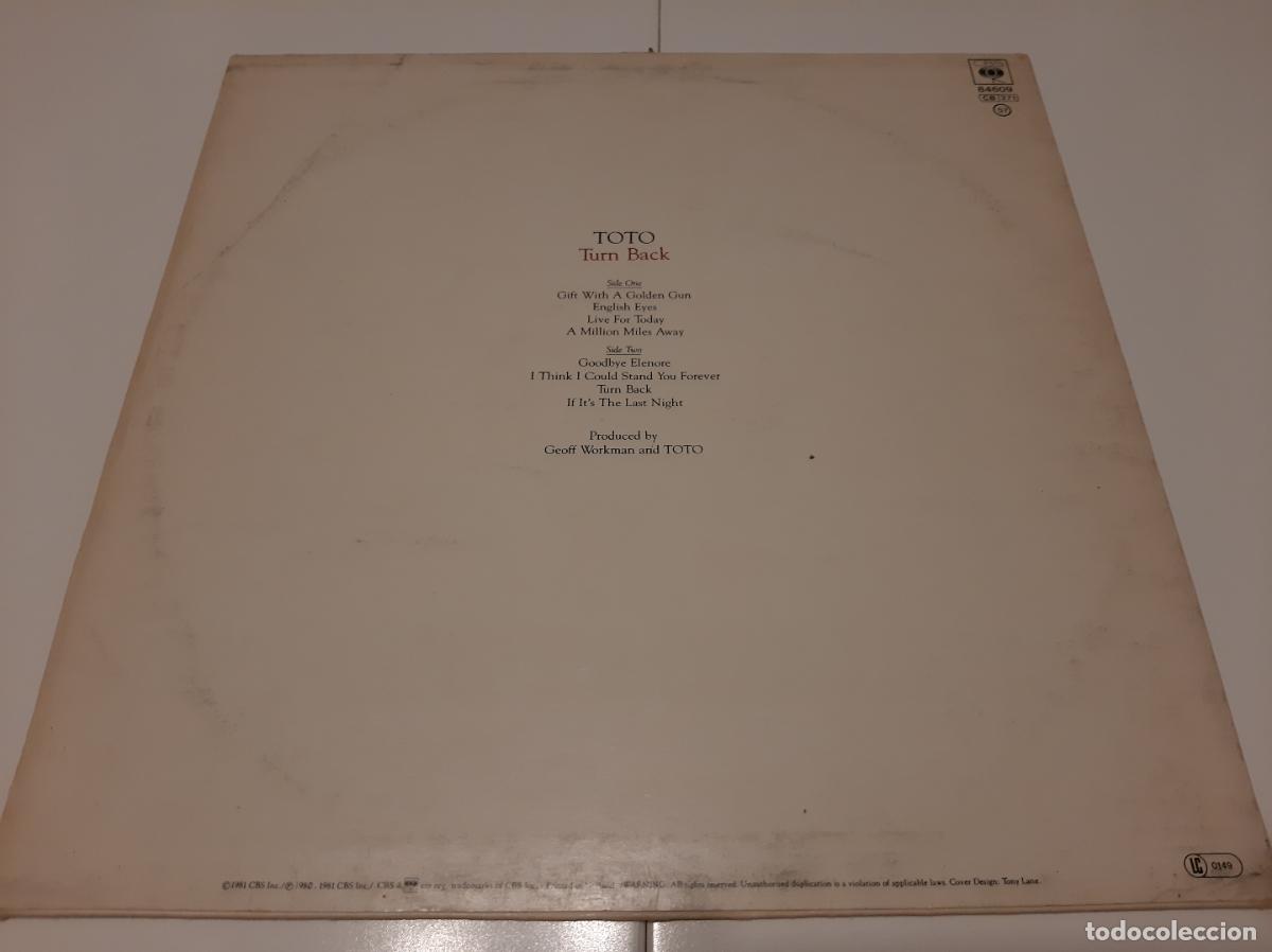 Discos de vinilo: TOTO -TURN BACK- (1981) LP DISCO VINILO - Foto 2
