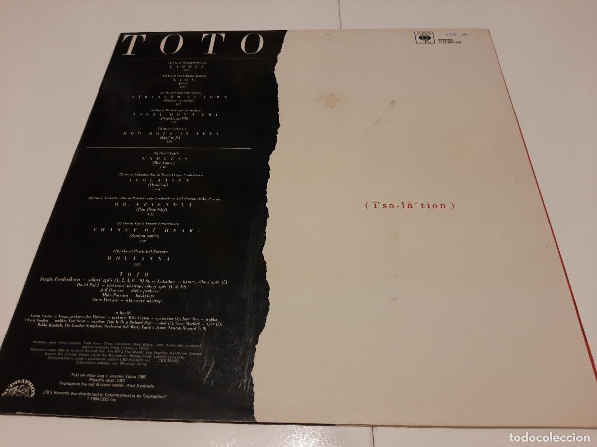Discos de vinilo: TOTO -ISOLATION- (1985) LP DISCO VINILO - Foto 2
