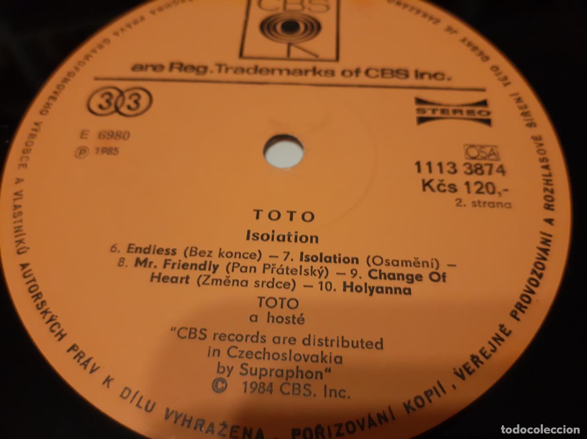 Discos de vinilo: TOTO -ISOLATION- (1985) LP DISCO VINILO - Foto 10