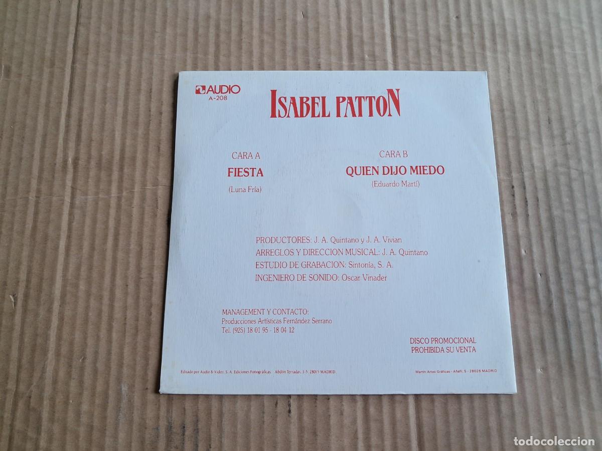 Discos de vinilo: ISABEL PATTON - FIESTA SINGLE 1988 - Foto 3
