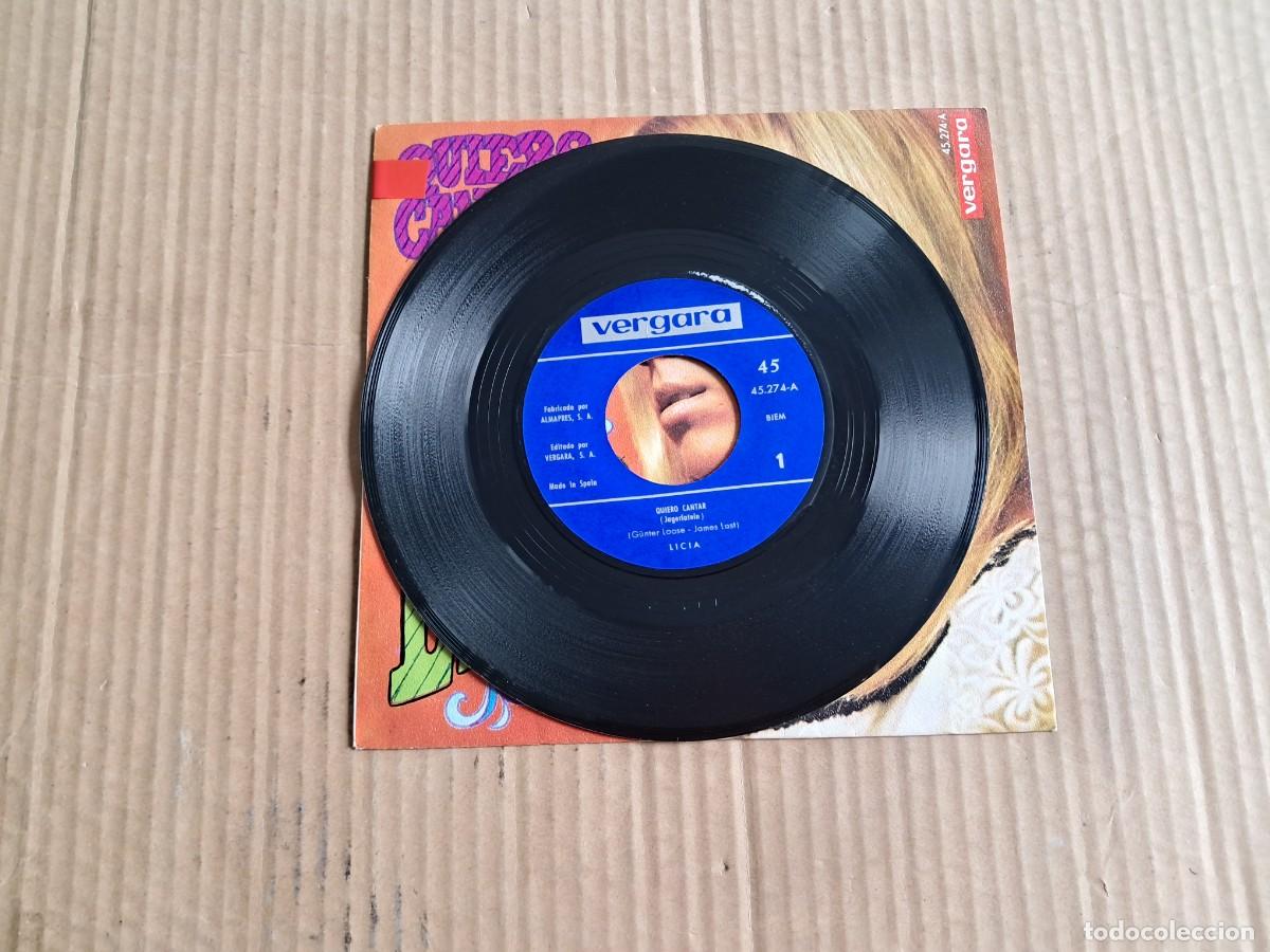 Discos de vinilo: LICIA - QUIERO CANTAR SINGLE 1968 - Foto 2