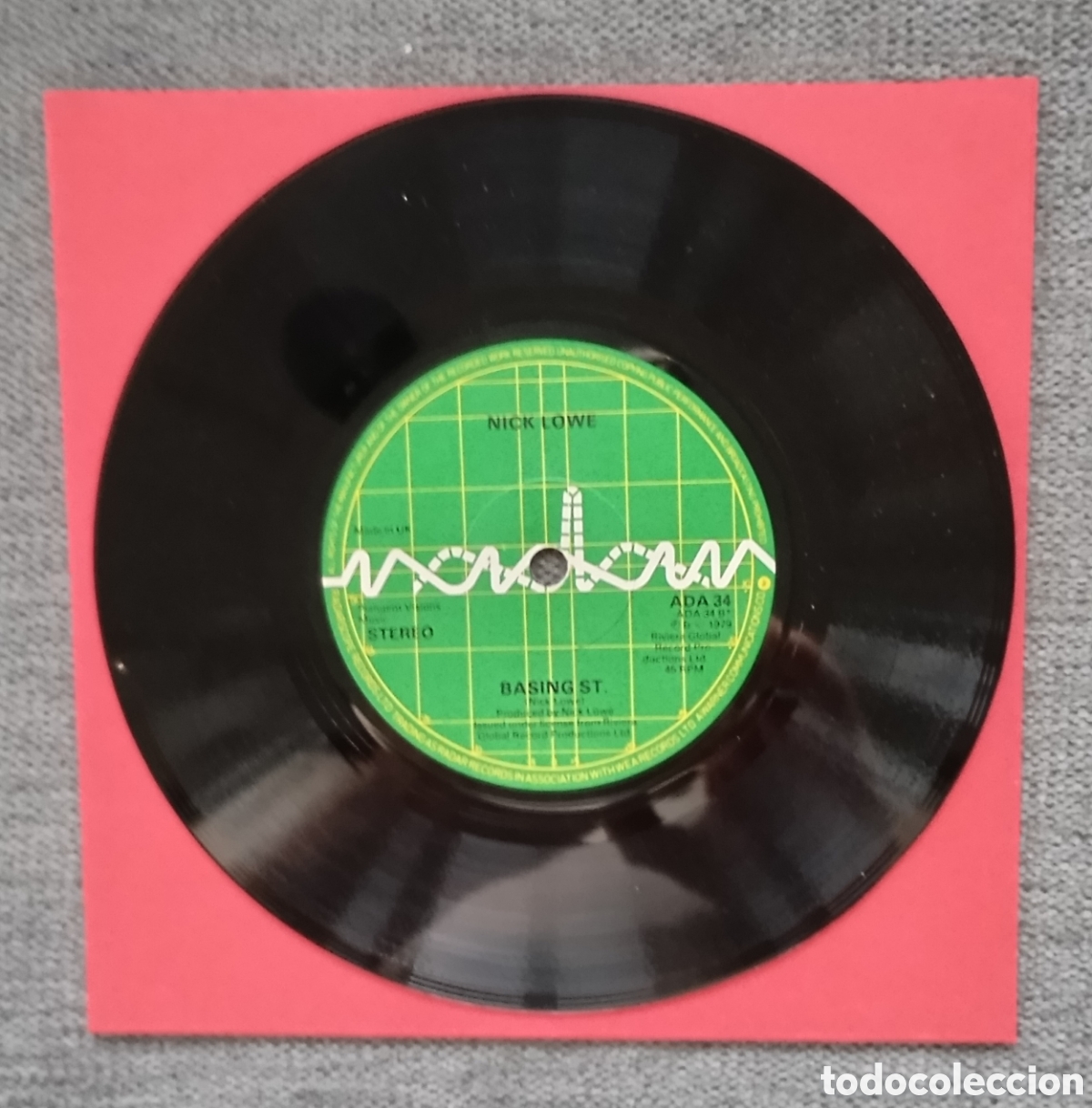 Discos de vinilo: Nick Lowe. Cracking Up/ Basing St. Single 7&rdquo;, a&ntilde;o 1979. - Foto 2