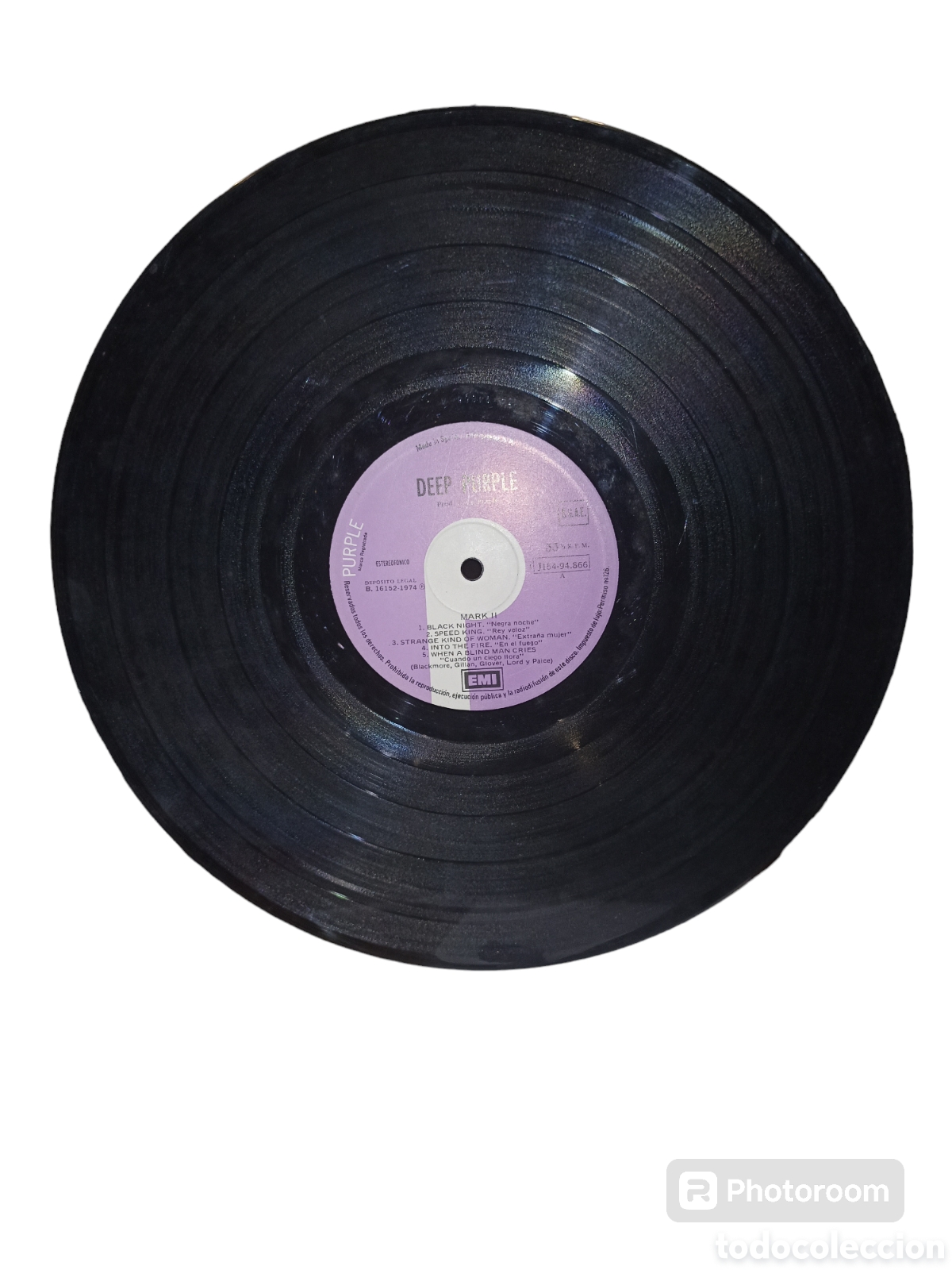Discos de vinilo: Lp sin funda Deep Purple black night - Foto 1
