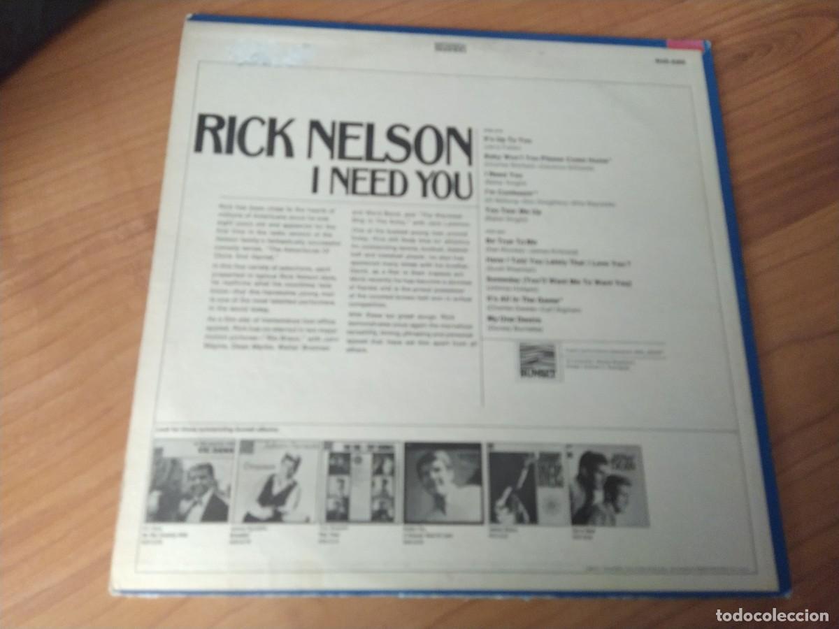Discos de vinilo: Rick Nelson Lp i need you Usa sunset - Foto 2