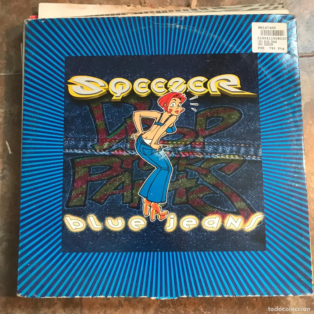 Discos de vinilo: SQEEZER - BLUE JEANS - 12&rdquo; MAXISINGLE MAX 1997 - Foto 1