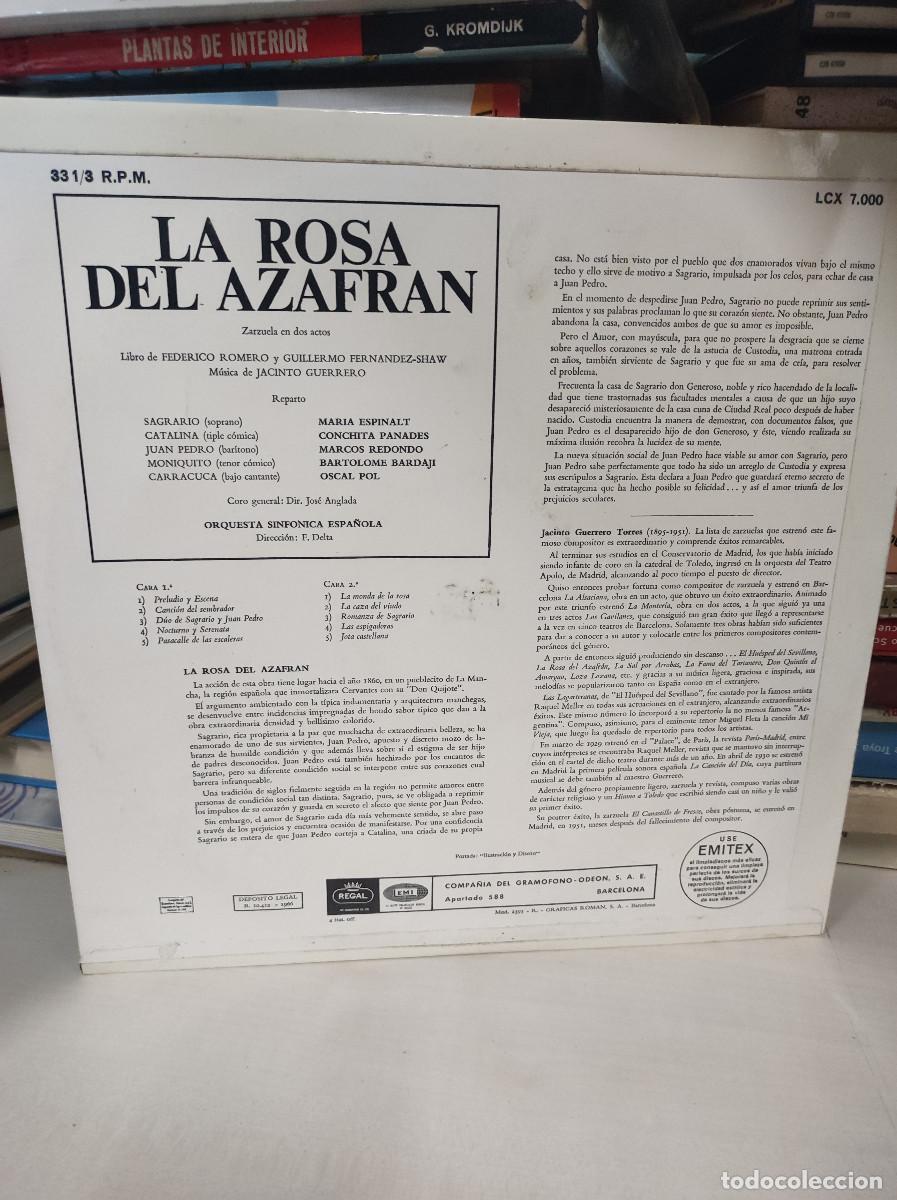 Discos de vinilo: Jacinto Guerrero &ndash; La Rosa Del Azafran - Foto 2