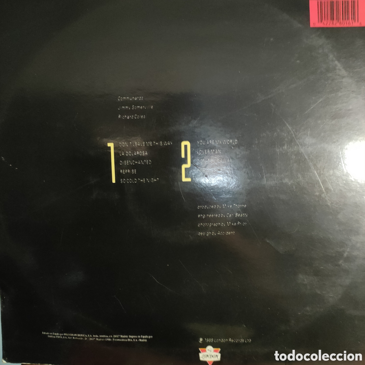 Discos de vinilo: Communards &ndash; Communards . 1986 original Germany LP disco vinilo 12&rdquo; - Foto 2