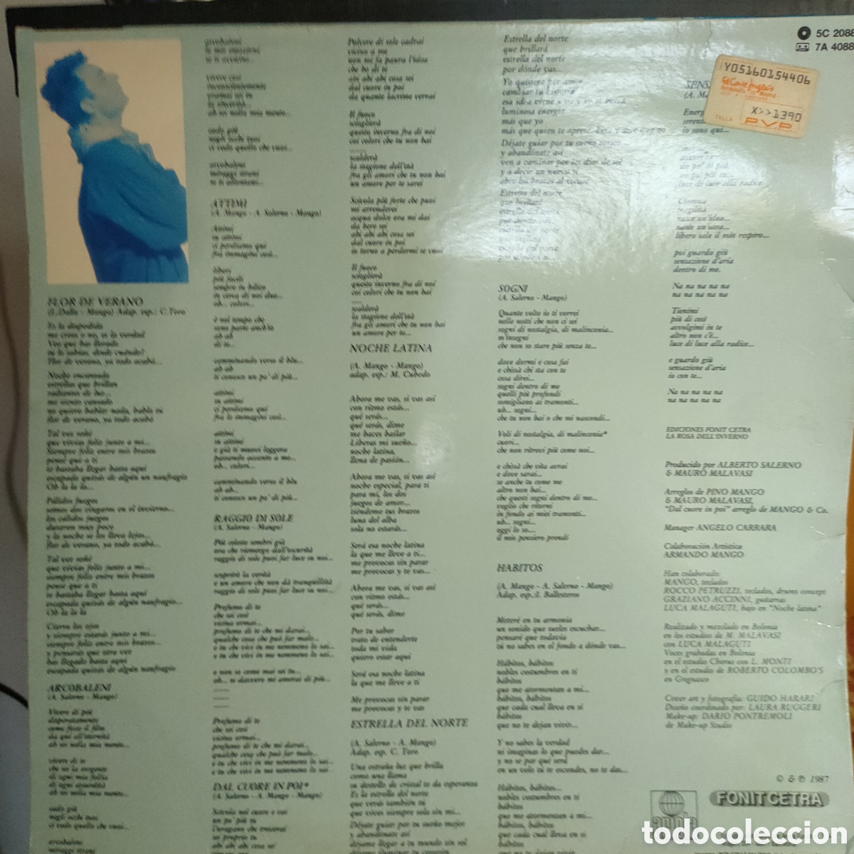 Discos de vinilo: Mango &ndash; Ahora. 1987 original Spain LP disco vinilo 12&rdquo; - Foto 2