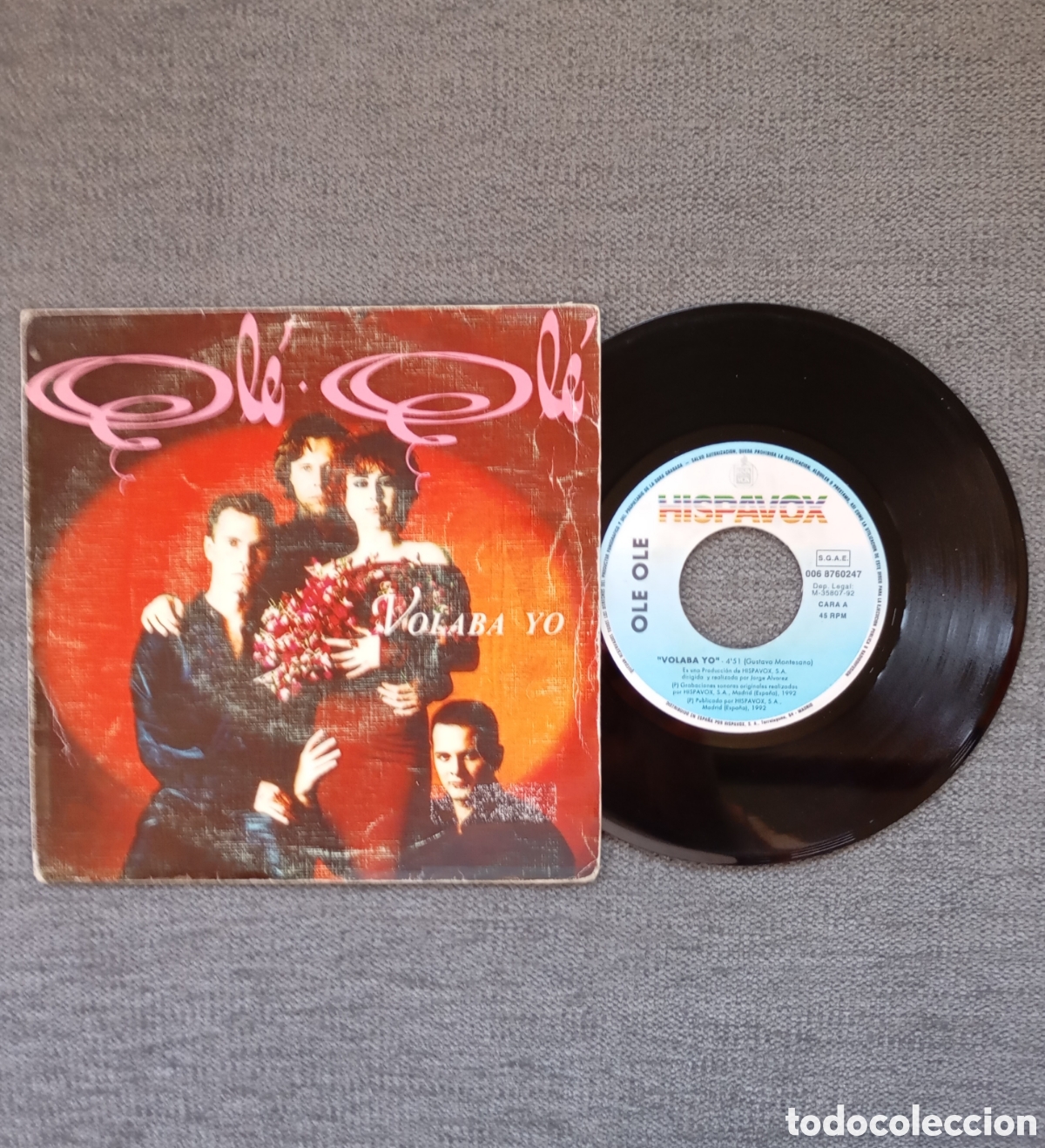 Discos de vinilo: Ole Ole. Volaba Yo/ Volaba Yo. Single 7&rdquo;, a&ntilde;o 1992. - Foto 1