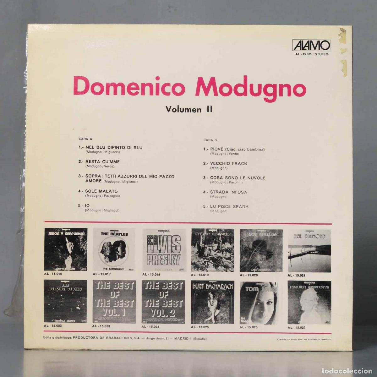 Discos de vinilo: 2 LP. DOMENICO MODUGNO. VOL. 1 Y 2 - Foto 4