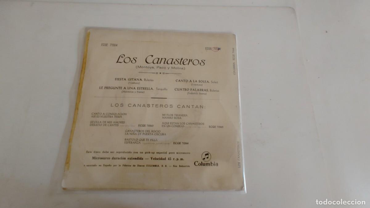 Discos de vinilo: LOS CANASTEROS-EP FIESTA GITANA +3 - Foto 2