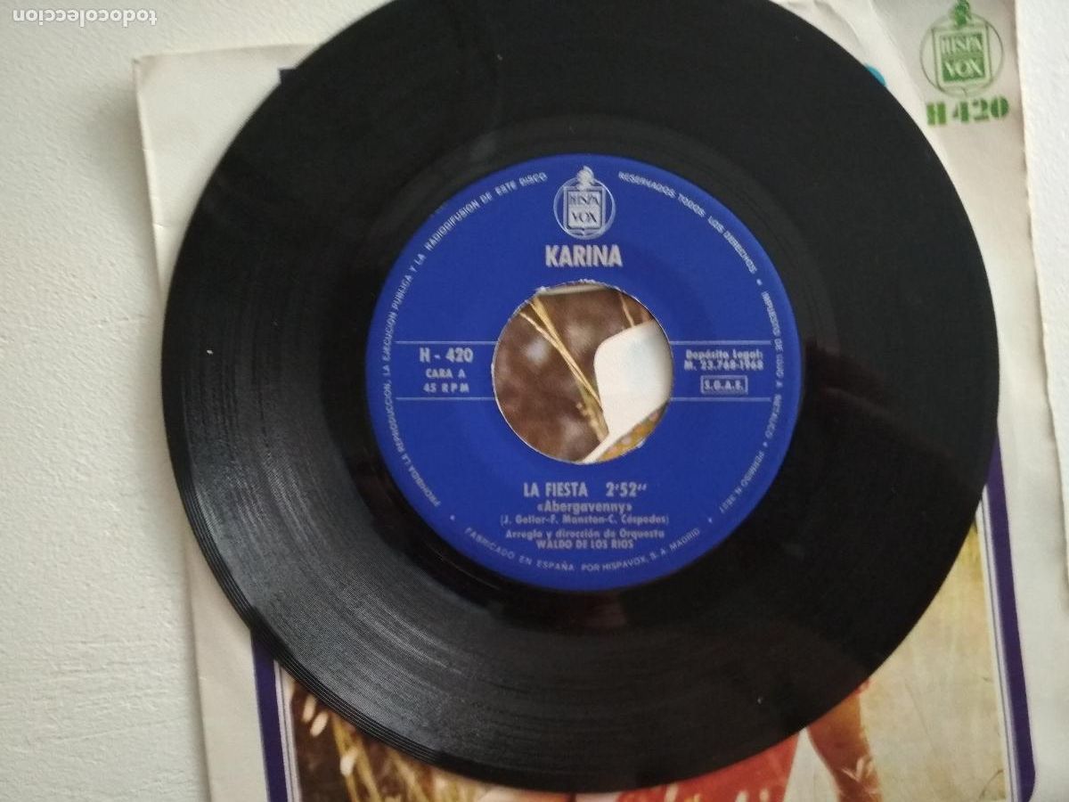 Discos de vinilo: Karina &lrm;&ndash; La Fiesta / Las Flechas Del Amor 1968 - Foto 4