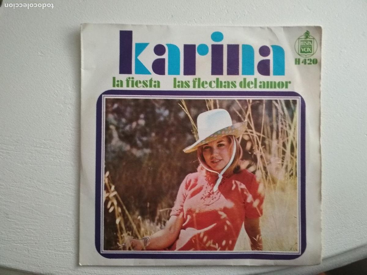 Discos de vinilo: Karina &lrm;&ndash; La Fiesta / Las Flechas Del Amor 1968 - Foto 1