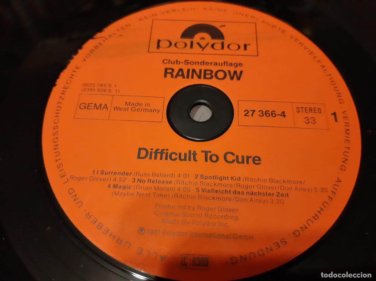 Discos de vinilo: RAINBOW -DIFFICULT TO CURE- (1981) LP DISCO VINILO - Foto 7