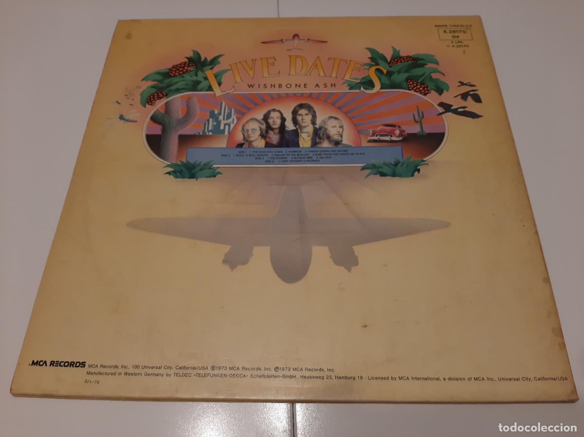Discos de vinilo: WISHBONE ASH -LIVE DATES- (1975) 2 X LP DISCO VINILO - Foto 3