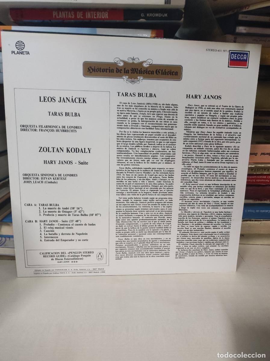 Discos de vinilo: L. Jan&aacute;ček &ndash; Taras Bulba, Hary Janos - Foto 2