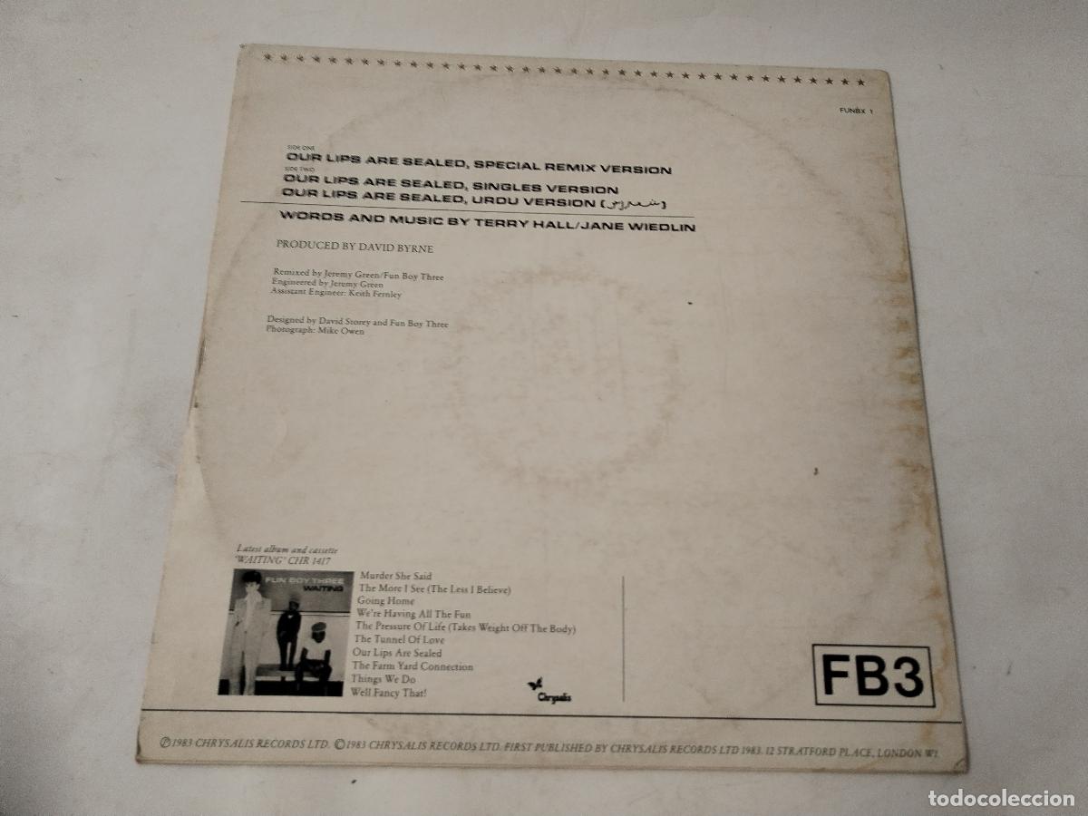 Discos de vinilo: Fun Boy Three - Our Lips Are Sealed - c131 - Foto 4