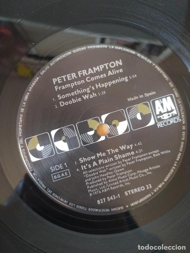 Discos de vinilo: Peter Frampton &lrm;Frampton Comes Alive 2LP Original Espa&ntilde;a 1986 - Foto 8