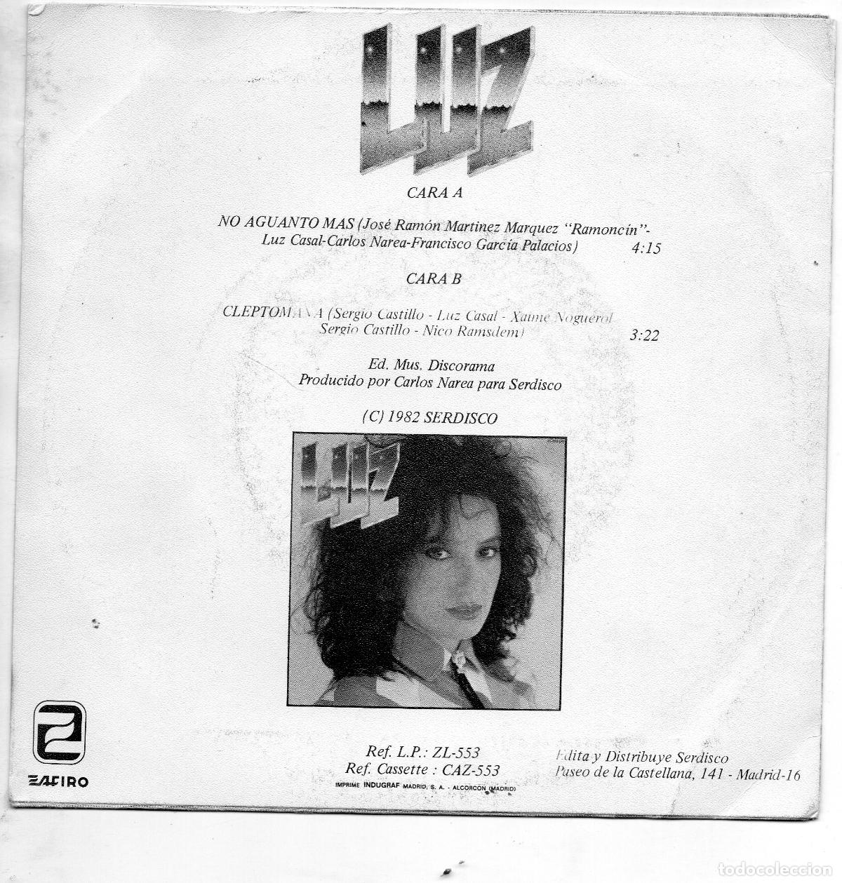 Discos de vinilo: LUZ - NO AGUATO MAS - SINGLE - Foto 2