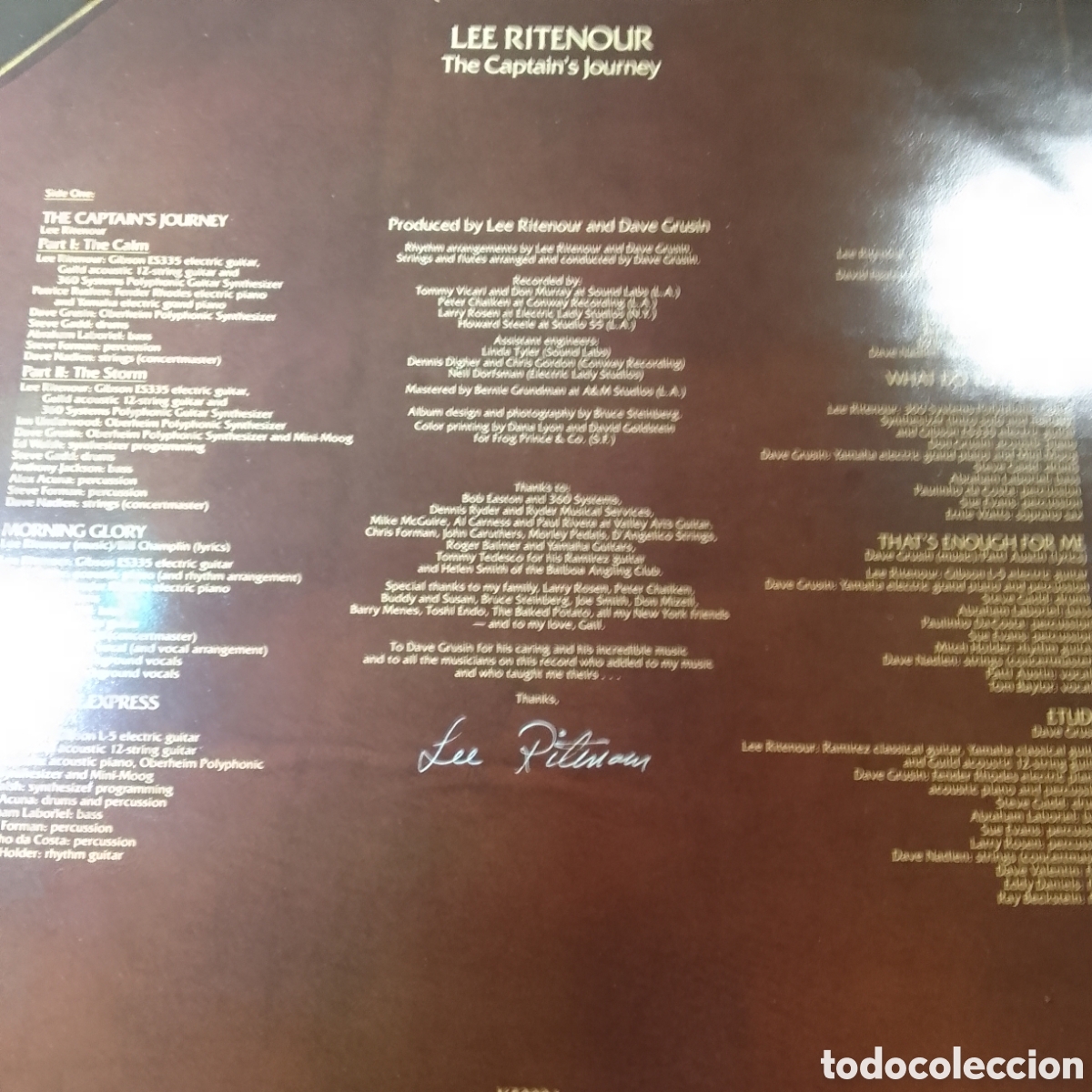 Discos de vinilo: LEE RITENOUR THA CAPTAIN S JOURNEY - Foto 2