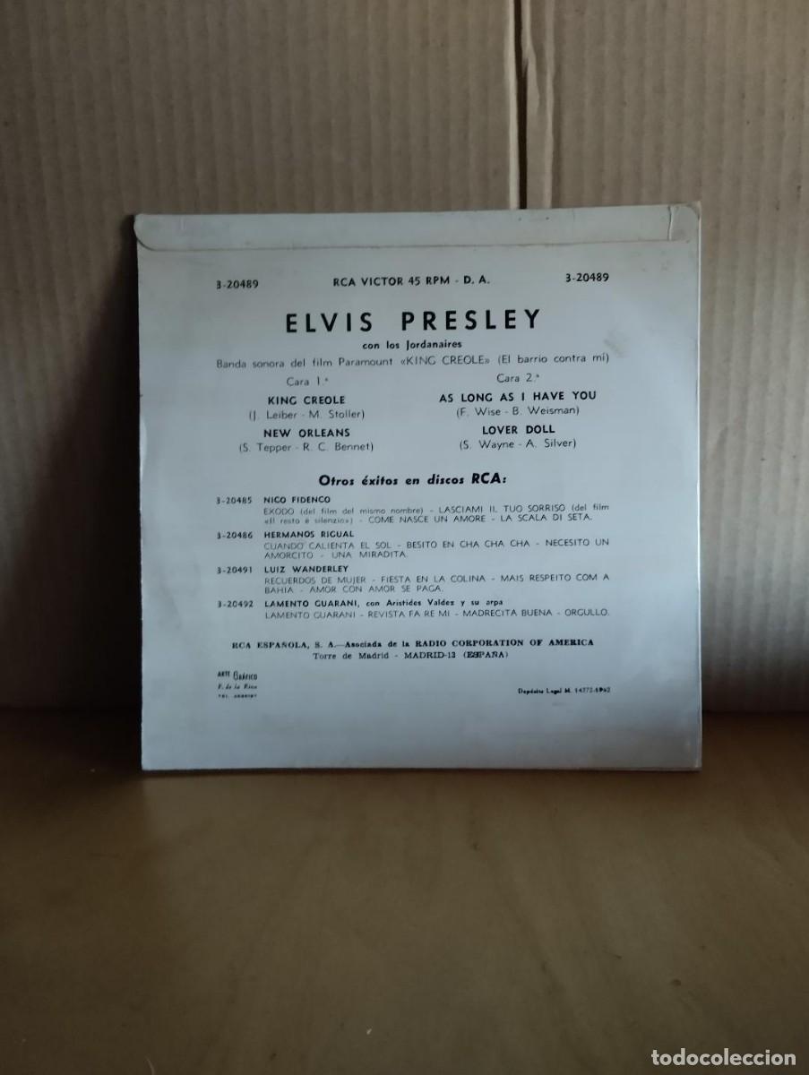 Discos de vinilo: ELVIS PRESLEY ---- KING CREOLE +3 - Foto 2