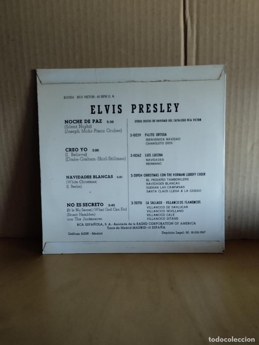 Discos de vinilo: ELVIS PRESLEY ---- NOCHE DE PAZ +3 - Foto 2