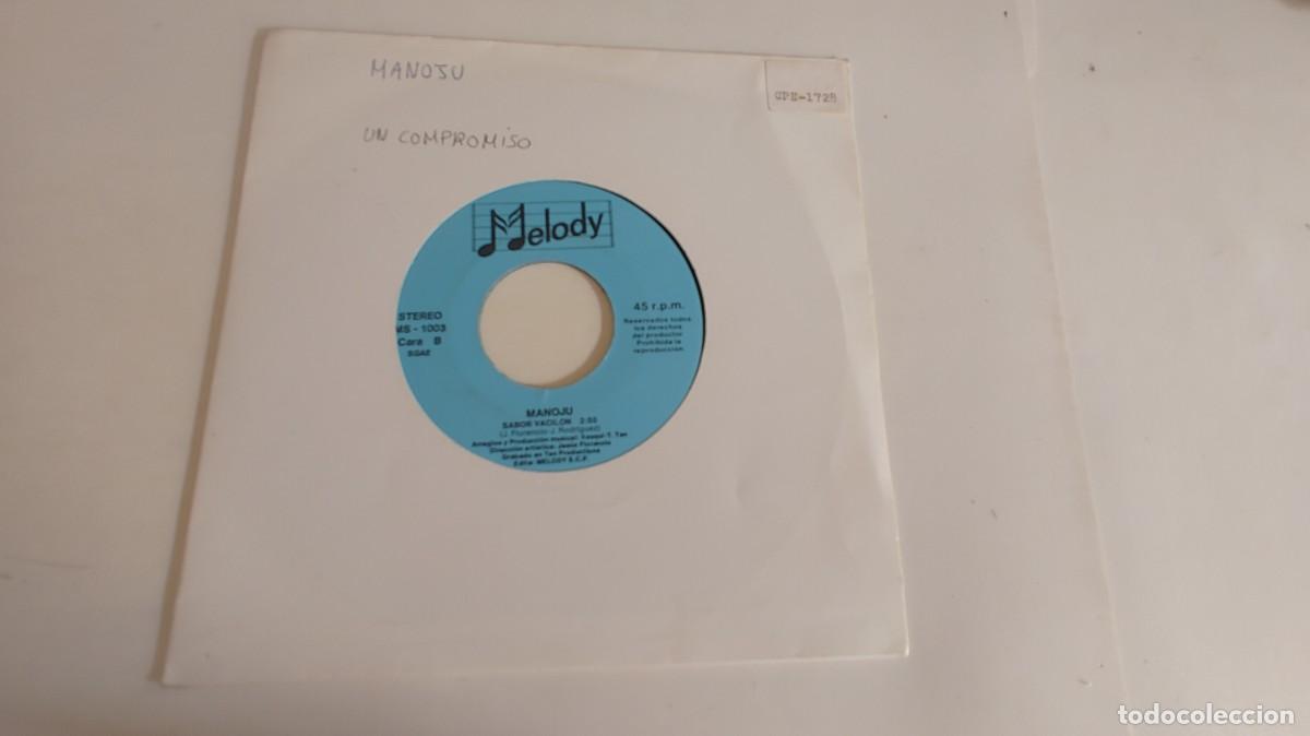 Discos de vinilo: MANOJU-SINGLE UN COMPROMISO-SIN FUNDA - Foto 1