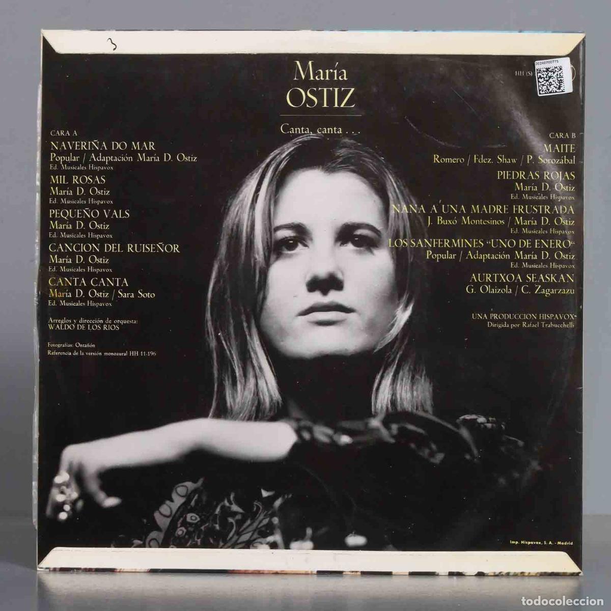 Discos de vinilo: LP. Mar&iacute;a Ostiz &ndash; Canta, Canta... - Foto 2