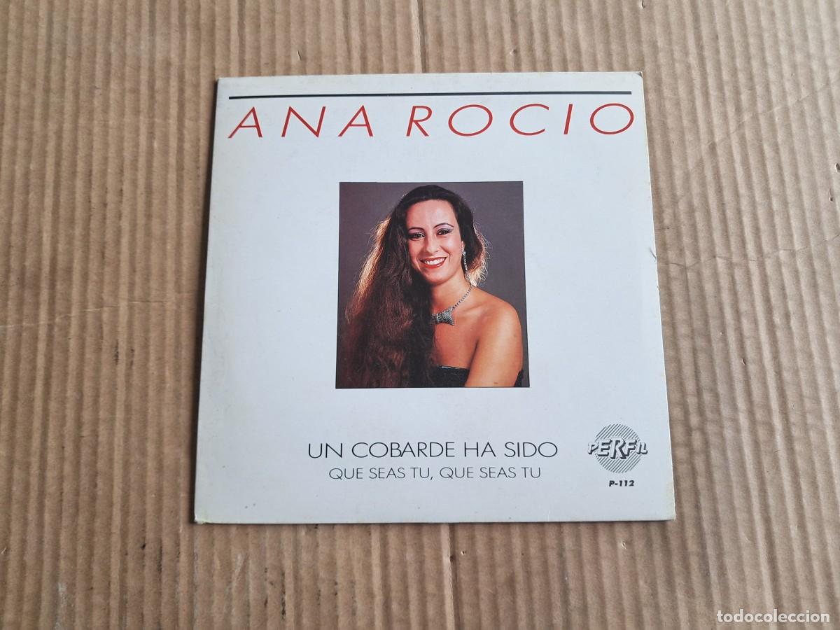 Discos de vinilo: ANA ROCIO - UN COBARDE HA SIDO SINGLE 1987 - Foto 1