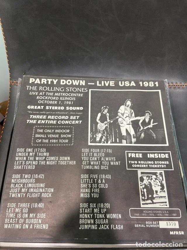Discos de vinilo: Rolling Stones Party Down 3LP US Box 1982 - Foto 2