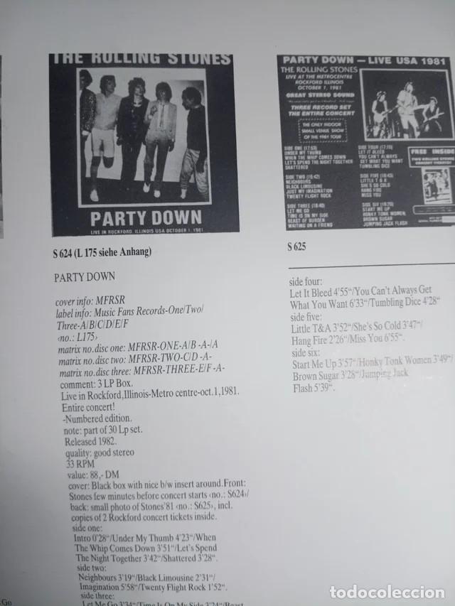 Discos de vinilo: Rolling Stones Party Down 3LP US Box 1982 - Foto 9