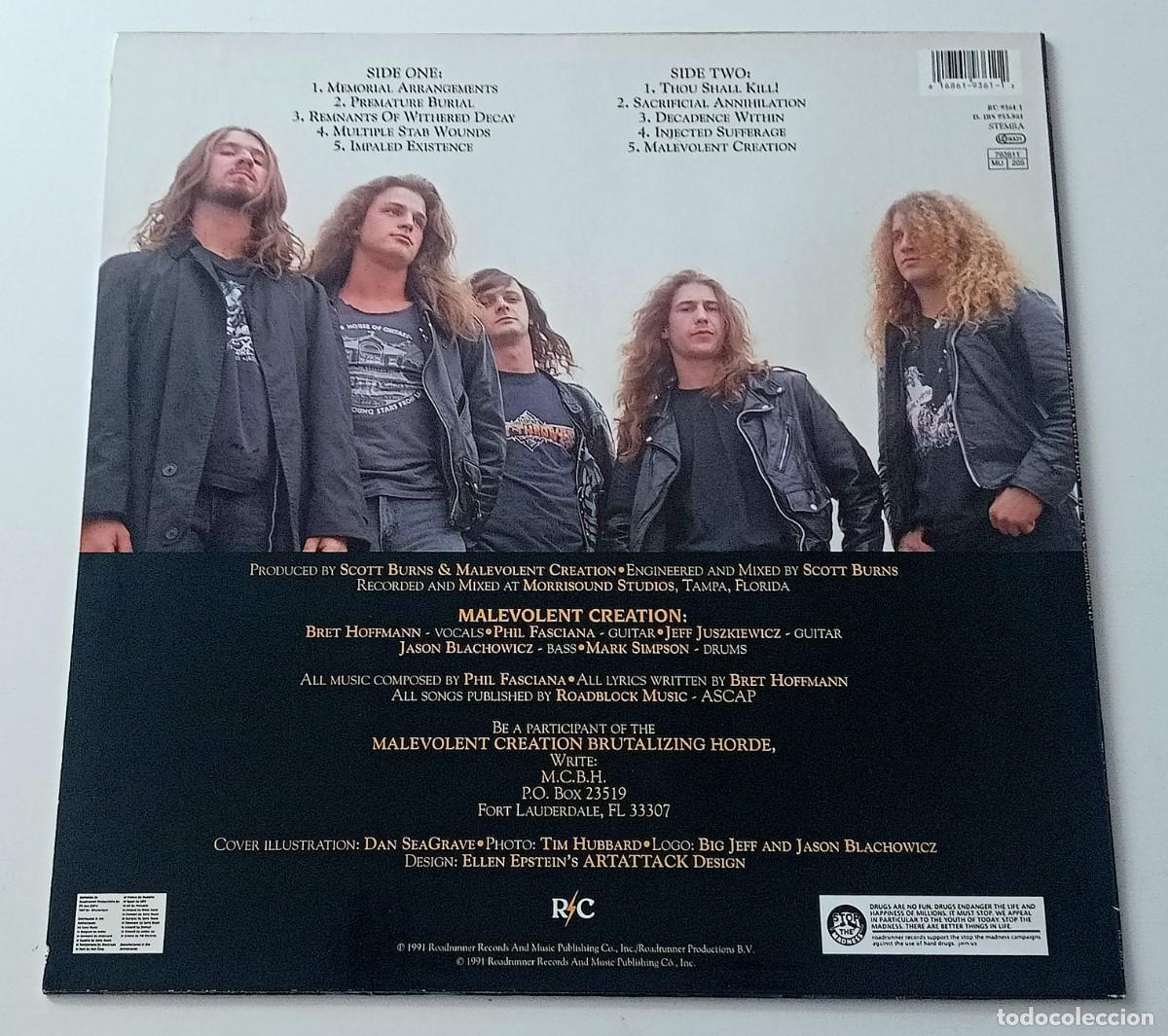 Discos de vinilo: LP MALEVOLENT CREATION - THE TEN COMMANDMENTES - Foto 2