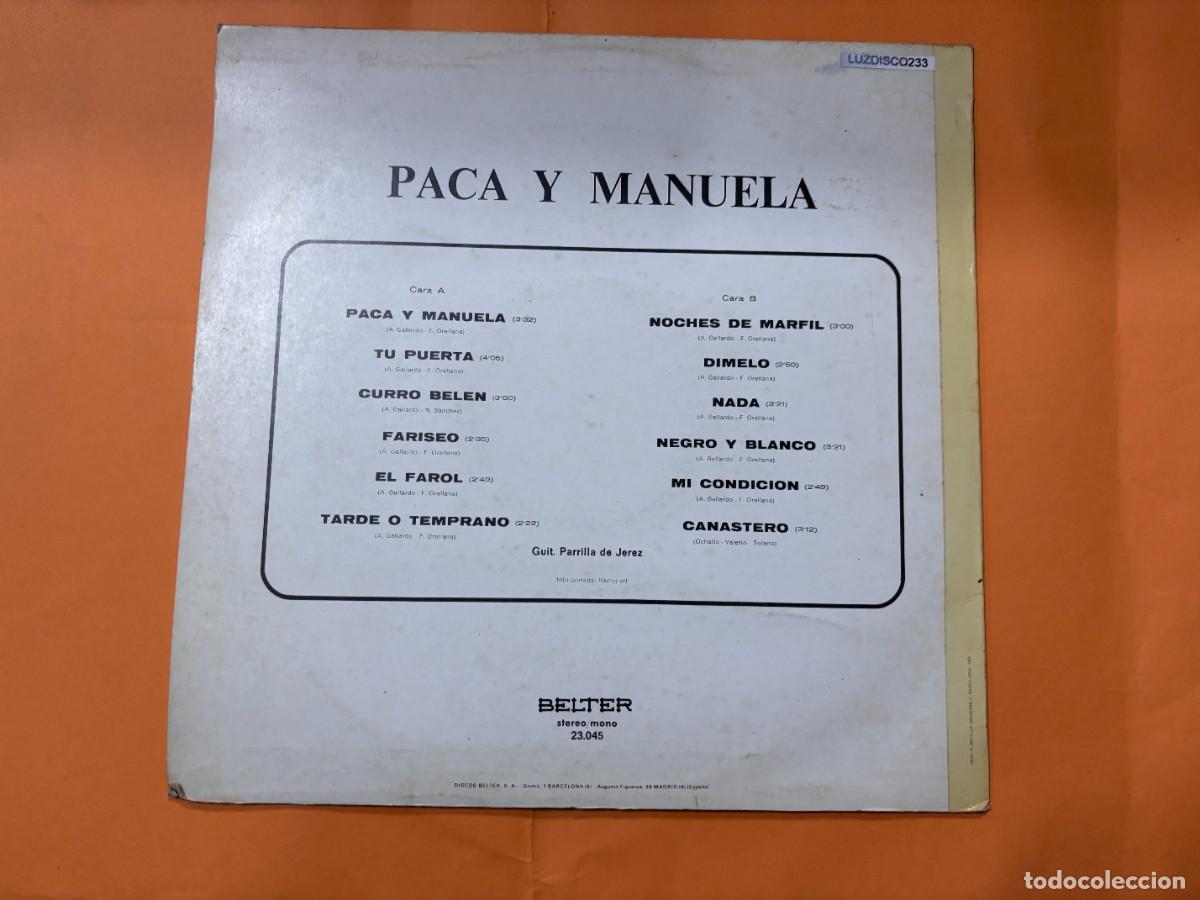 Discos de vinilo: LP - PACA Y MANUELA - BELTER - BARCELONA 1975 - Foto 4