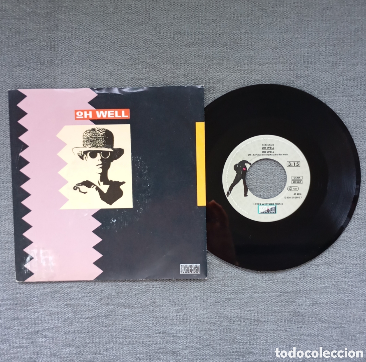 Disques de vinyle: Peter Alan Green. Oh Well/ Rio De Janeiro. Single 7&rdquo;, a&ntilde;o 1989.