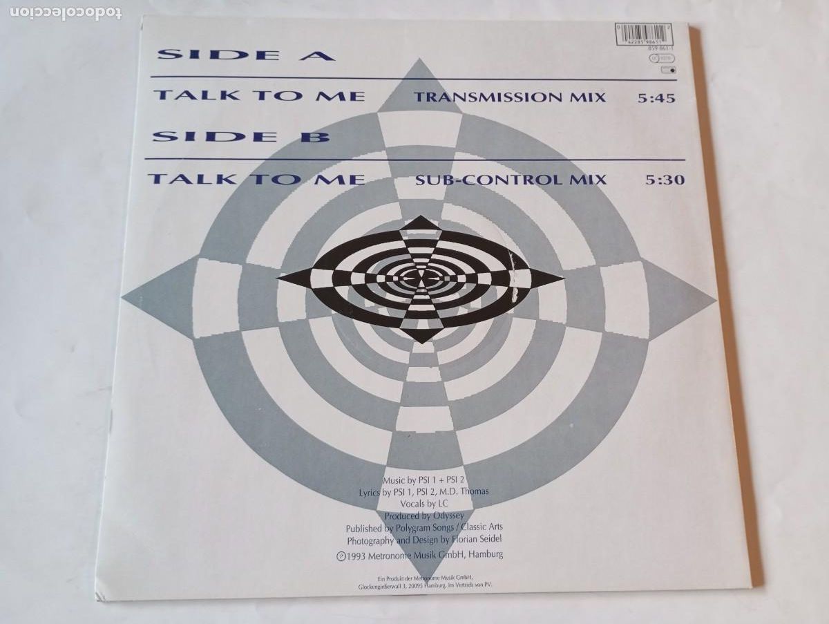 Discos de vinilo: Odyssey - Talk To Me - 1993 - Foto 2
