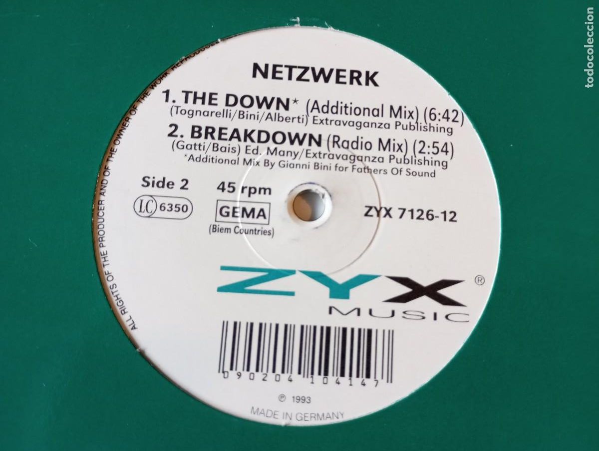 Discos de vinilo: Netzwerk - Breakdown - 1993 - Foto 2