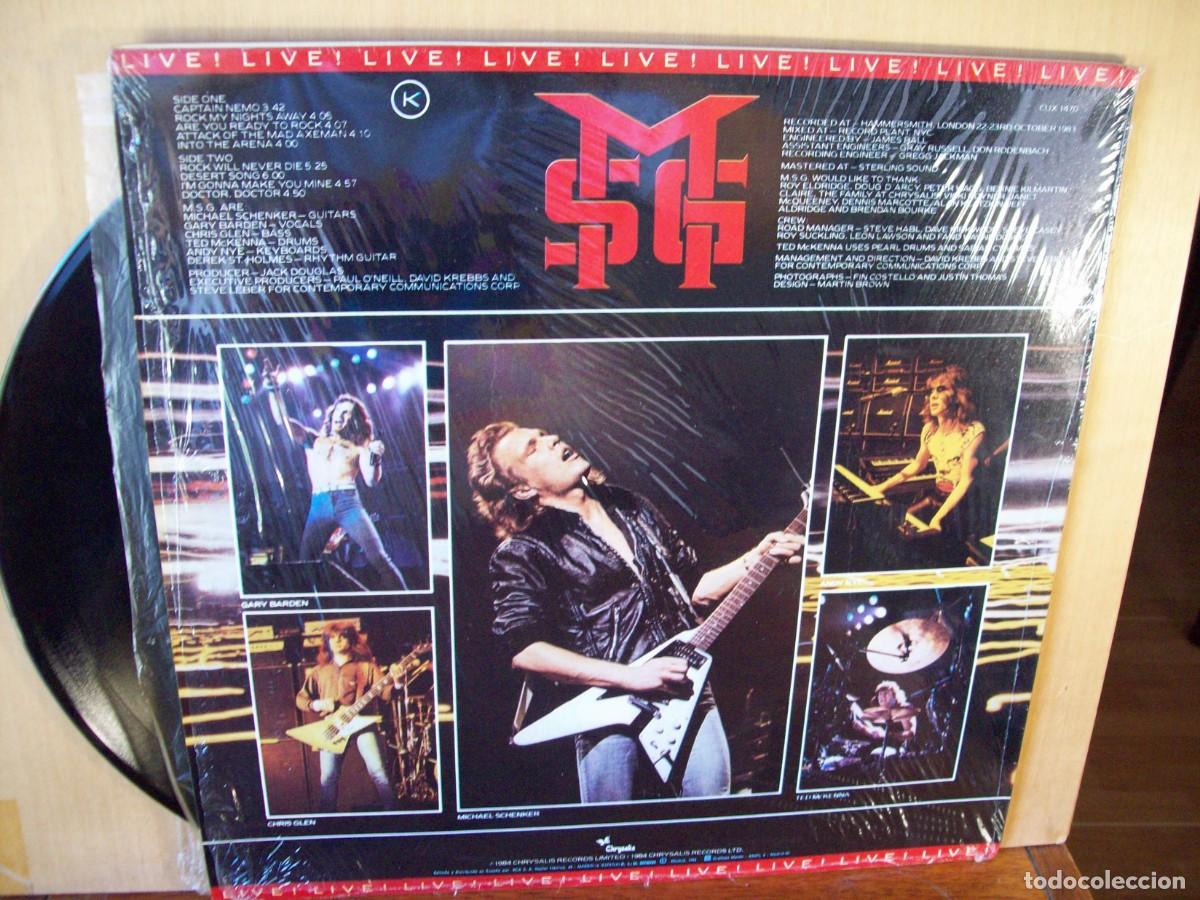 Discos de vinilo: THE MICHAEL SCHENKER GROUP - ROCK WILL NEVER DIER - LP LIVE - Foto 2