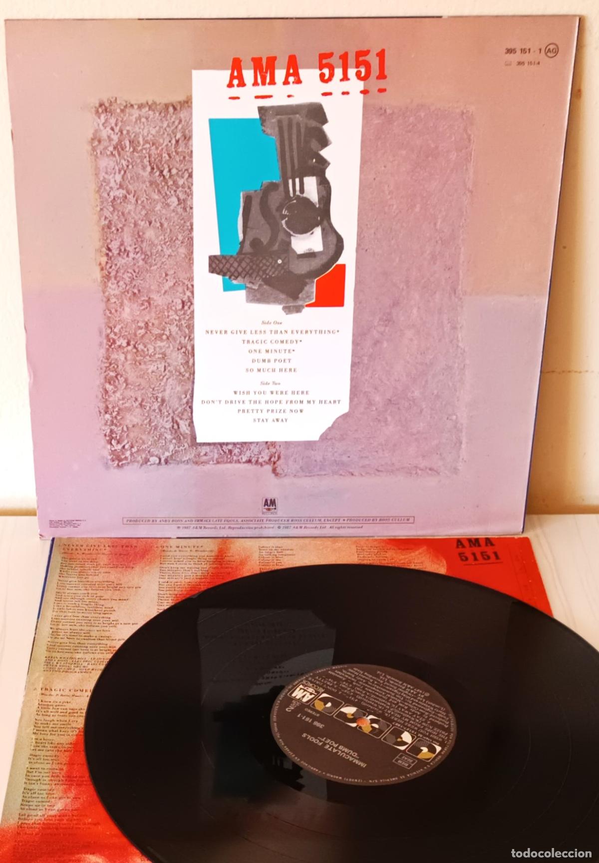 Discos de vinilo: IMMACULATE FOOLS - DUMB POET A M -1987 - Foto 2