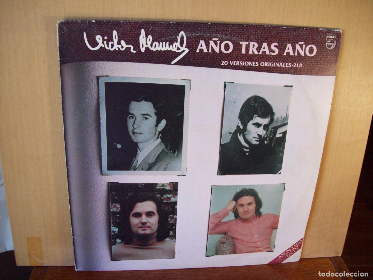 Discos de vinilo: VICTOR MANUEL - A&Ntilde;O TRAS A&Ntilde;O - DOBLE LP 1982 - Foto 1