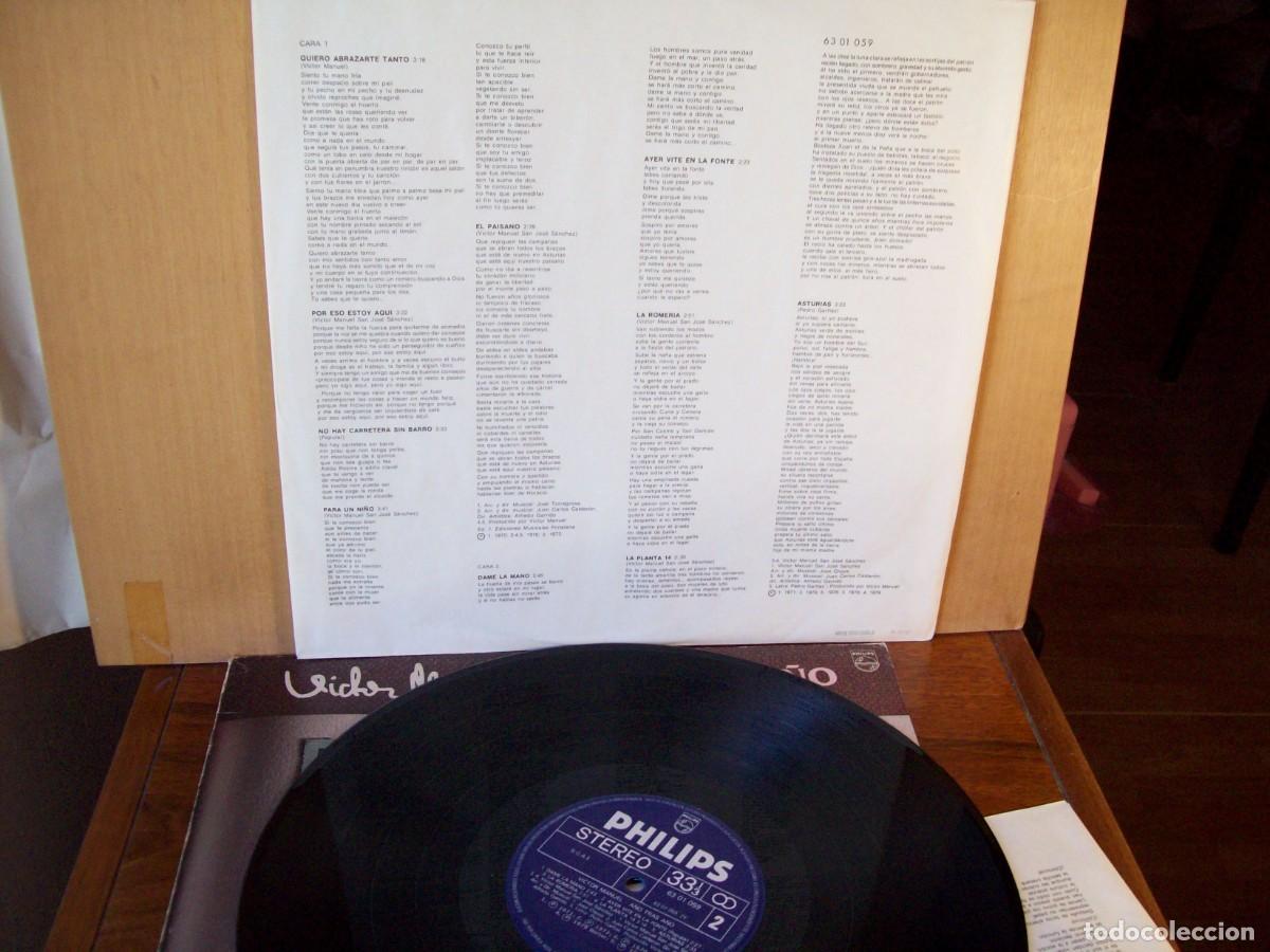 Discos de vinilo: VICTOR MANUEL - A&Ntilde;O TRAS A&Ntilde;O - DOBLE LP 1982 - Foto 4