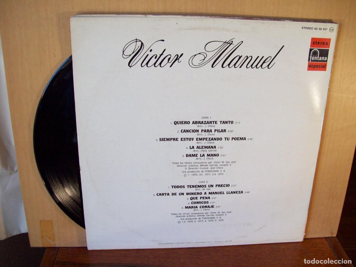 Discos de vinilo: VICTOR MANUEL - VERSION ORIGINAL - LP 1980 - Foto 2