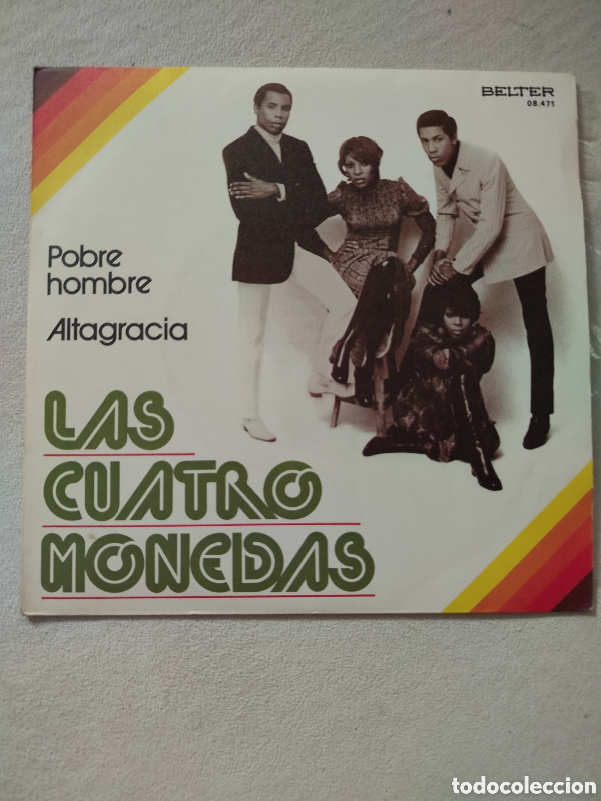 Discos de vinilo: Single Las Cuatro Monedas - Foto 1