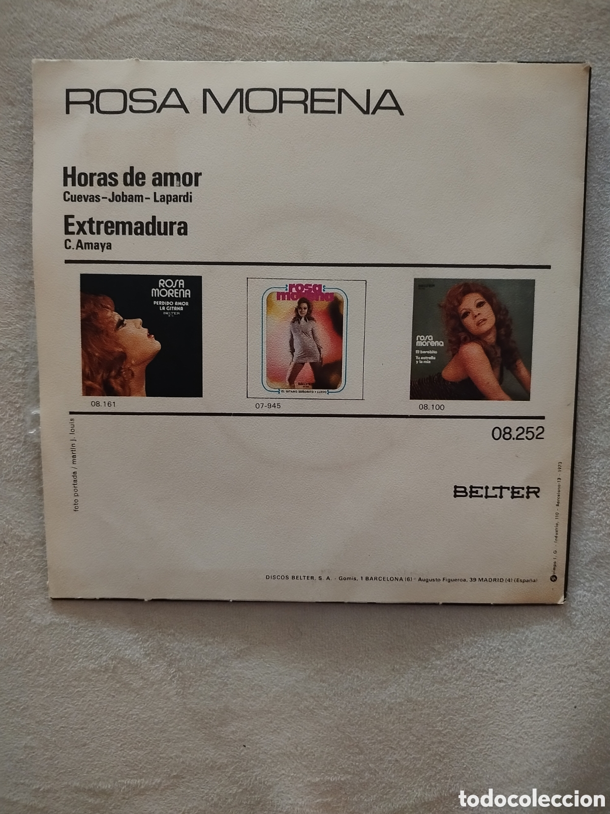 Discos de vinilo: Single Rosa Morena . - Foto 2