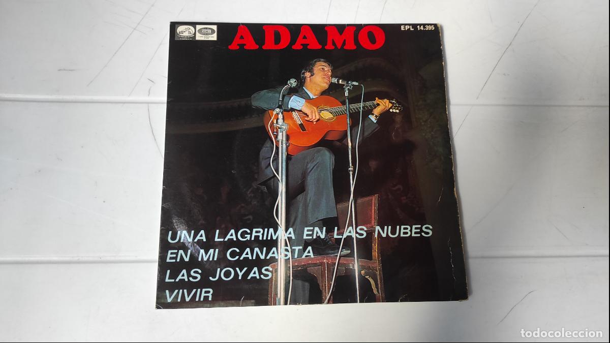 Discos de vinilo: SINGLE ADAMO - UNA L&Aacute;GRIMA EN LAS NUBES - Foto 1
