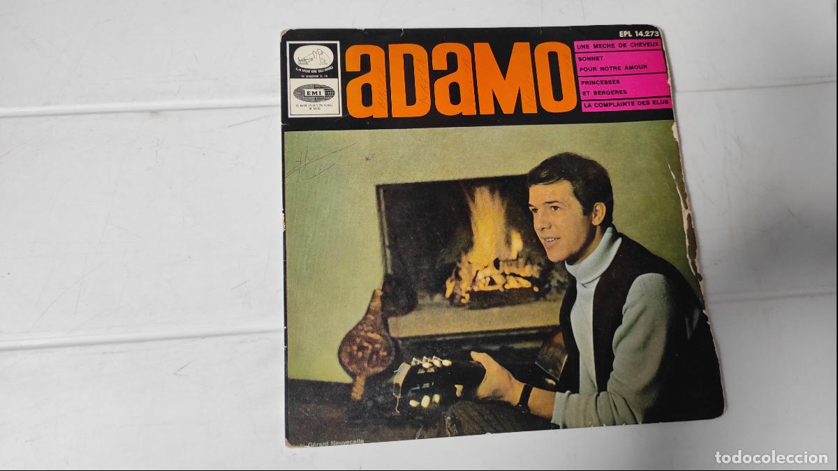 Discos de vinilo: SINGLE ADAMO - UNE MECHE DE CHEVEUX - Foto 1