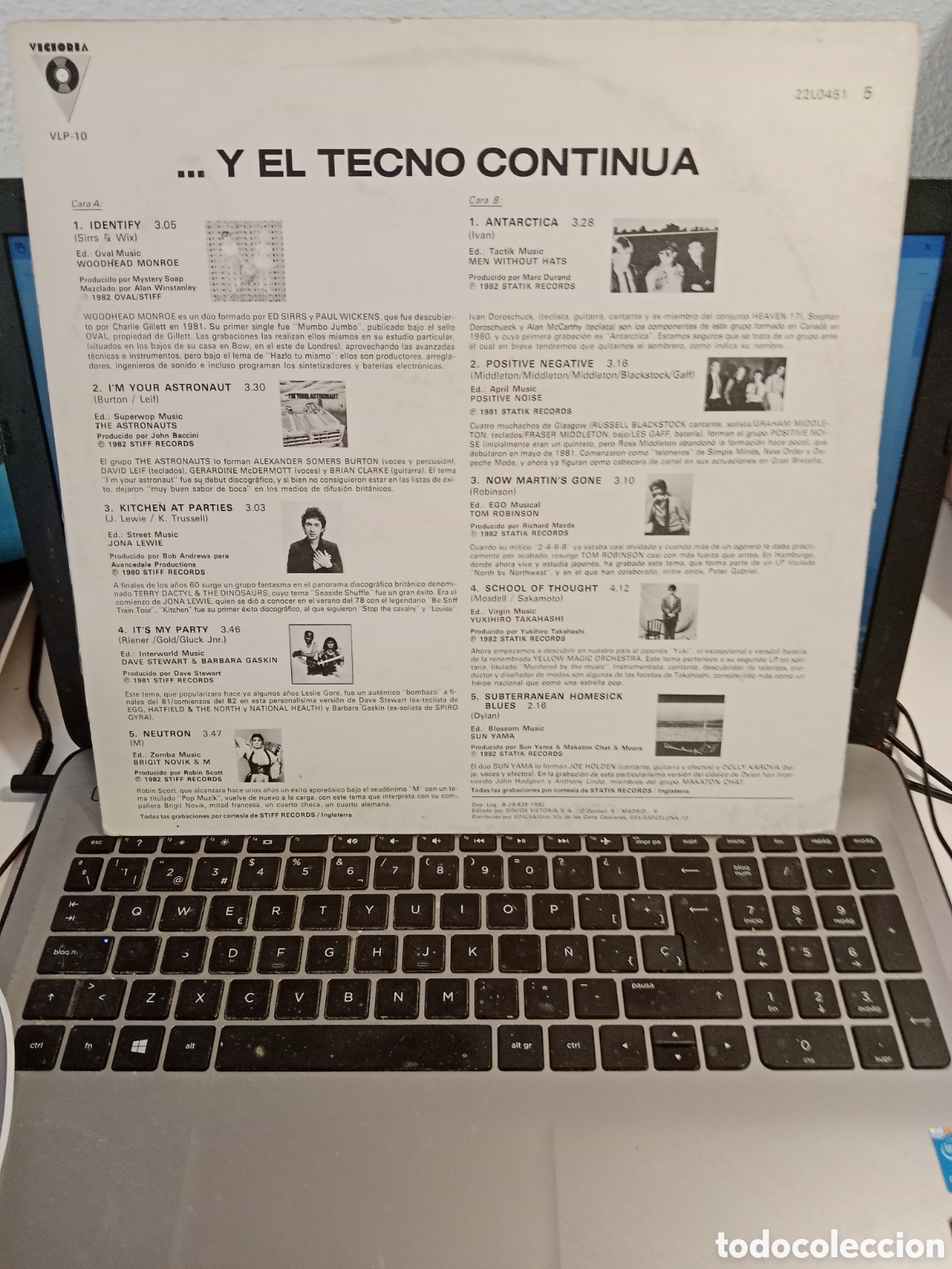 Discos de vinilo: Varios - Y el tecno contin&uacute;a (Espa&ntilde;a 1982) - Foto 2