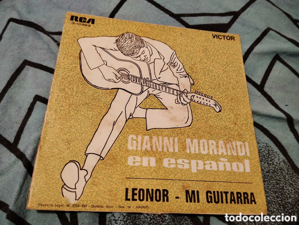 Discos de vinilo: GIANNI MORANDI - LEONOR / MI GUITARRA ( 1969 ) - Foto 2
