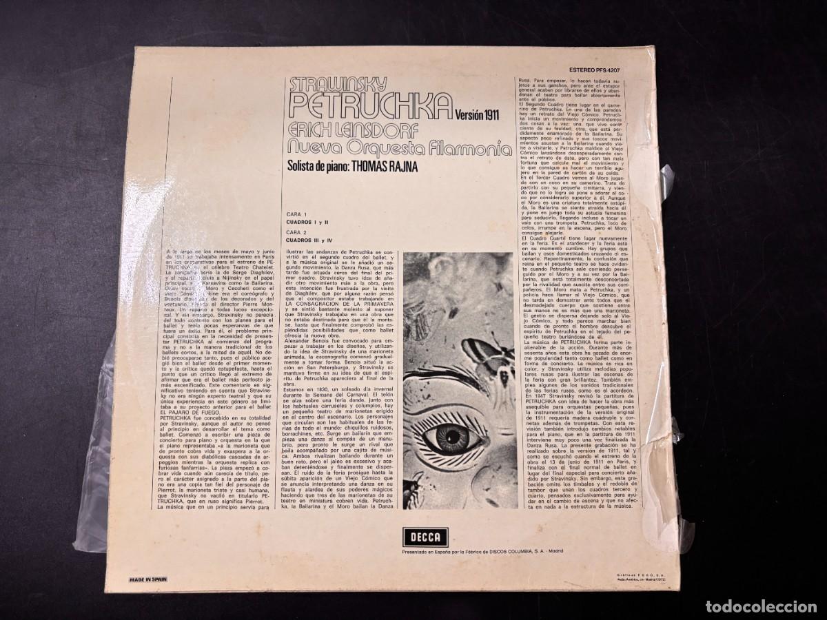 Discos de vinilo: LP - STRAVINSKY - PETRUCHKA - MADRID 1972 - Foto 4