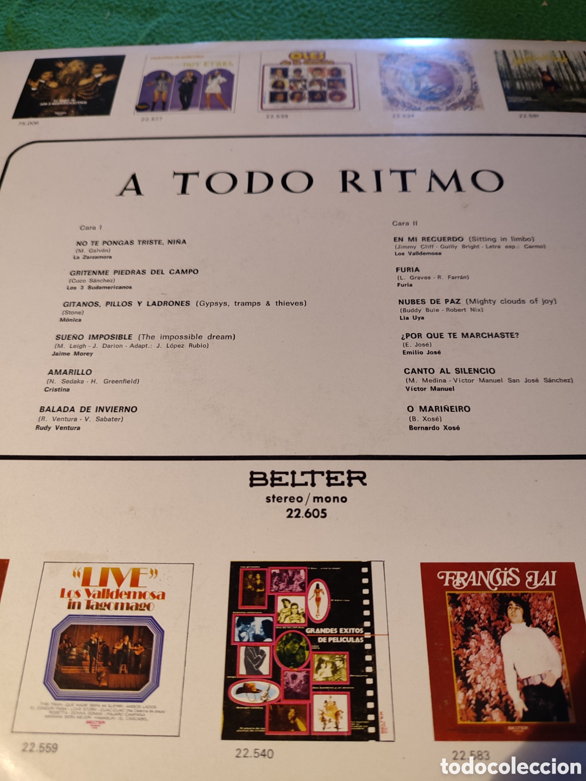 Discos de vinilo: A todo ritmo - Varios casa Belter - Foto 2