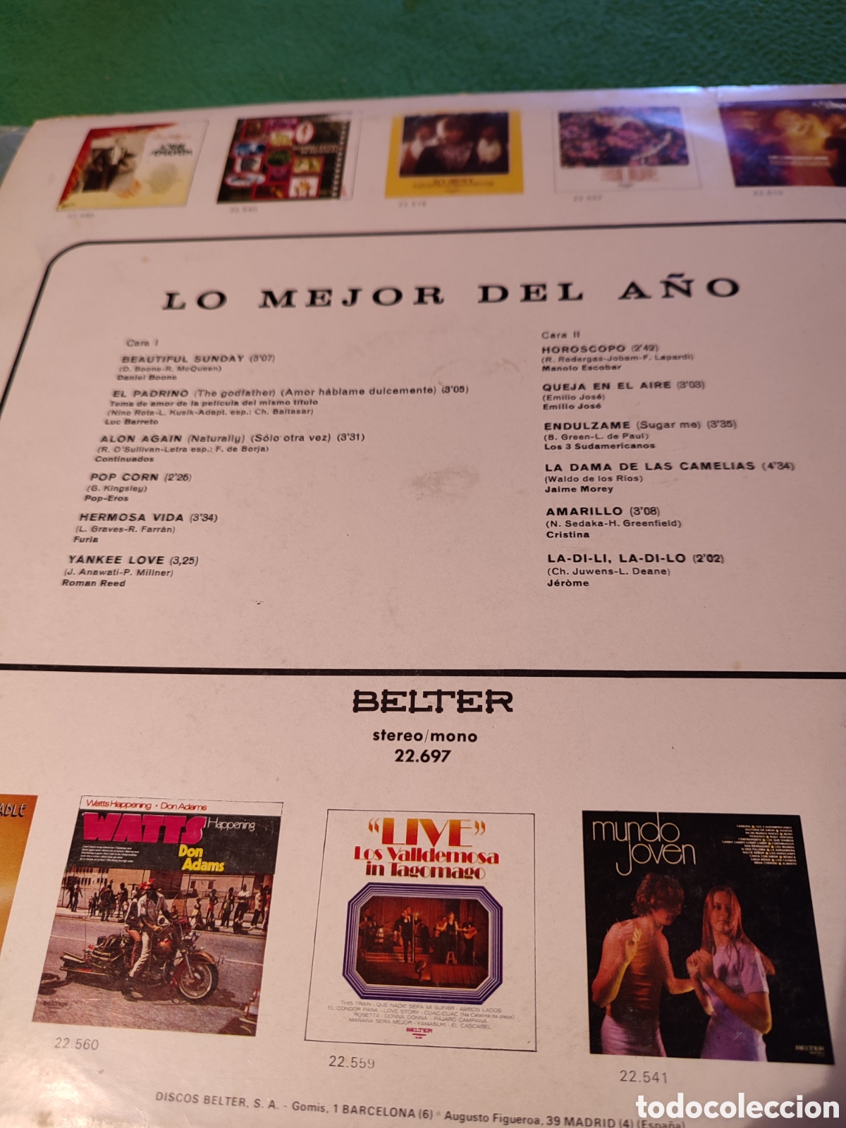 Discos de vinilo: Lo mejor del a&ntilde;o - Varios Belter - Foto 2